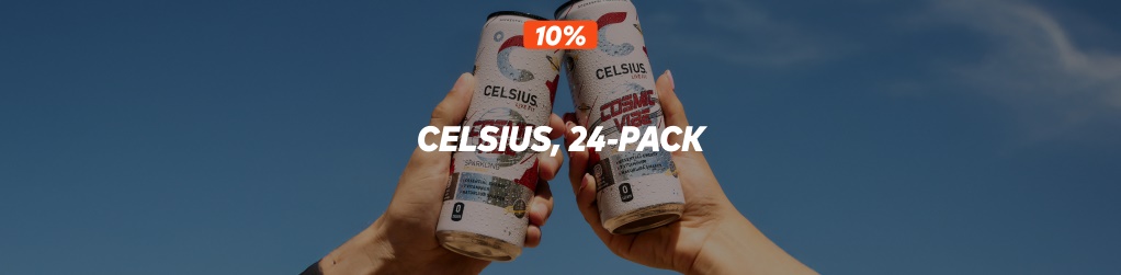 10% rabatt p alla 24-pack frn Celsius